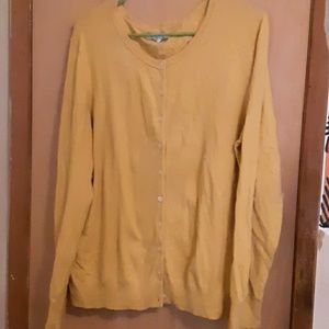 Yellow cardigan